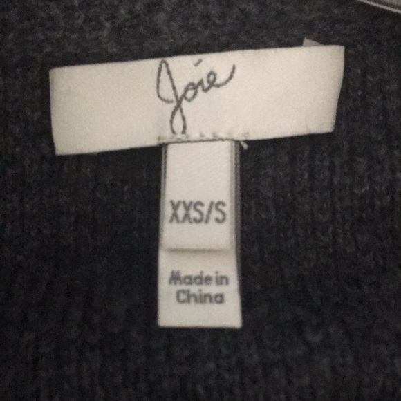 Joie Gray Cashmere/Wool Cowl Neck Poncho - Picture 3 of 3